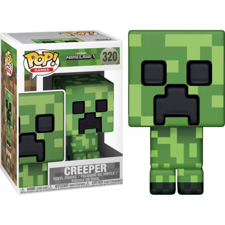 Figurina Minecraft Creeper, set, material vinil, 320 Games