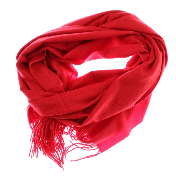 Esarfa, de dama, Buticcochet, din lana, 72x190 cm, Rosu - ES3150