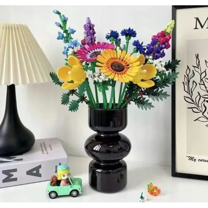 Set de constructie flori, 939 elemente, plastic, 6 ani +