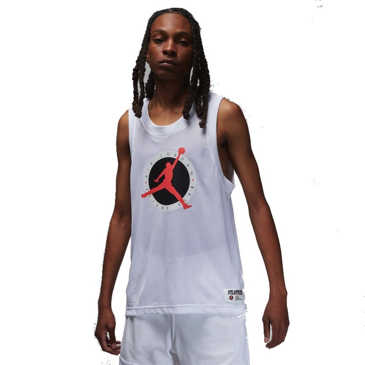 Maiou Nike pentru Barbati, m j flt mvp mesh jersey, DX9728-100, XL INTL, Alb