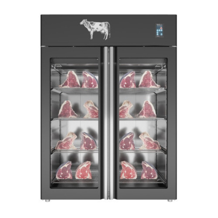 Răcitoare Stagionello Maturator Plug-In 1400Lt, 1 ușă sticlă, inox AISI 304, dimensiuni 1465x785x2200mm