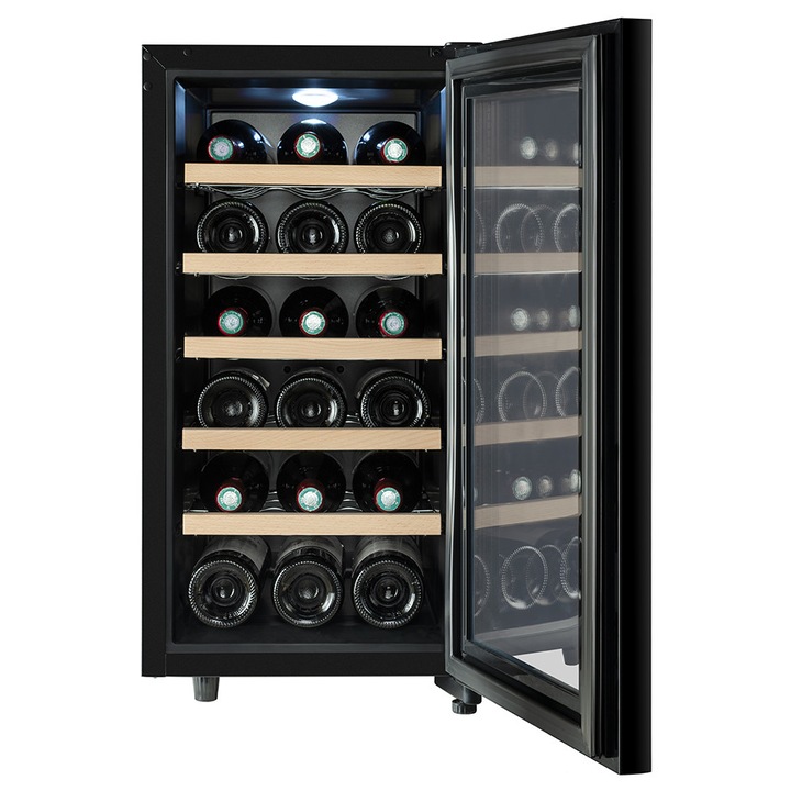Frigider de vin CUVEE18, 18 sticle, 1 zona, hibrid, CLIMADIFF