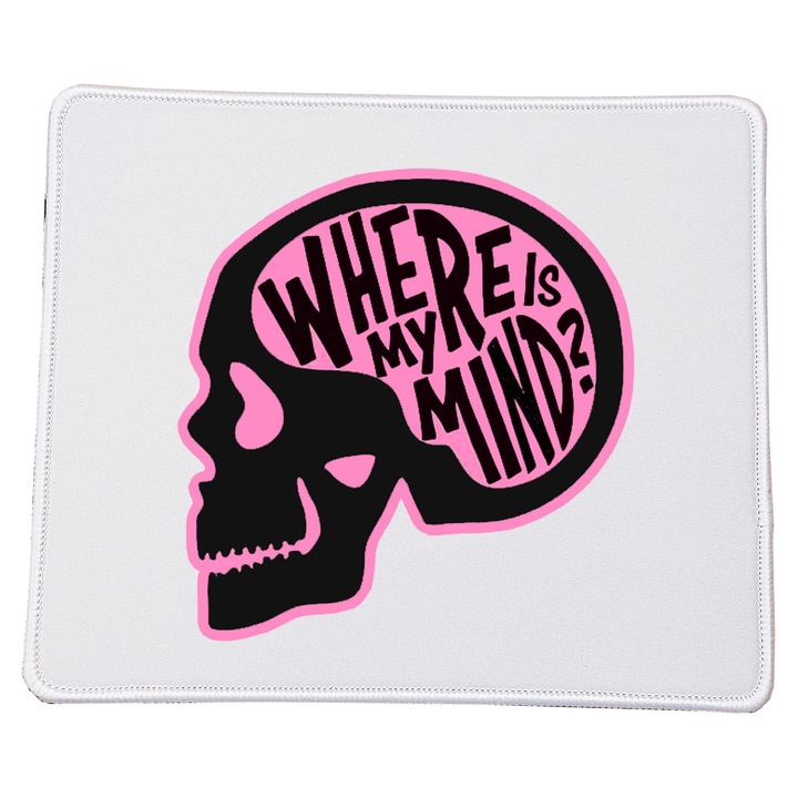 Mousepad Fight Club "Where Is My Mind" No.9, 23x20cm, suprafata imprimata de calitate, baza din cauciuc antiderapant