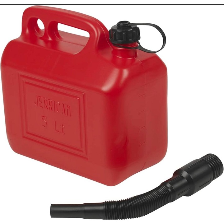Canistra Rosie cu palnie pentru combustibil 5L