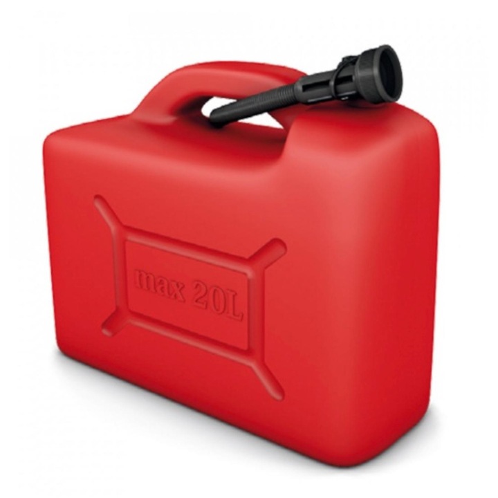 Canistra Rosie cu palnie pentru combustibil 20L