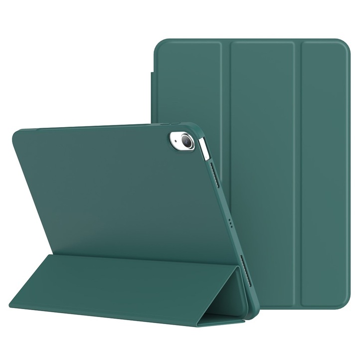 Husa Smart Cover compatibila cu Ipad 10/11(A16) 2022-2025, inchidere magnetica, Verde padure, TELGORBCS