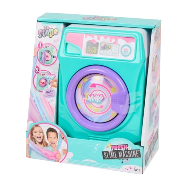 Уред за слайм Canal Toys – So Slime, включва торбички за слайм, стикери и мини въртяща се перална машина