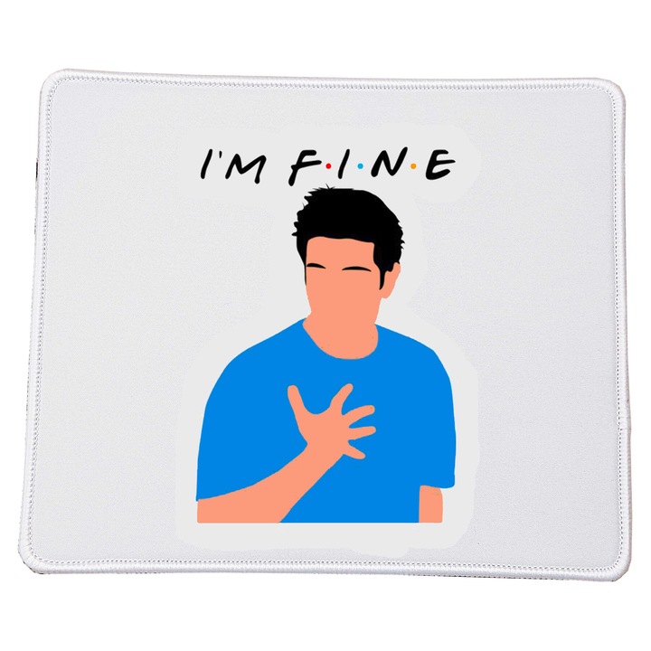 Mousepad Friends TV Series No.13, 23x20cm, suprafata imprimata de calitate, baza din cauciuc antiderapant