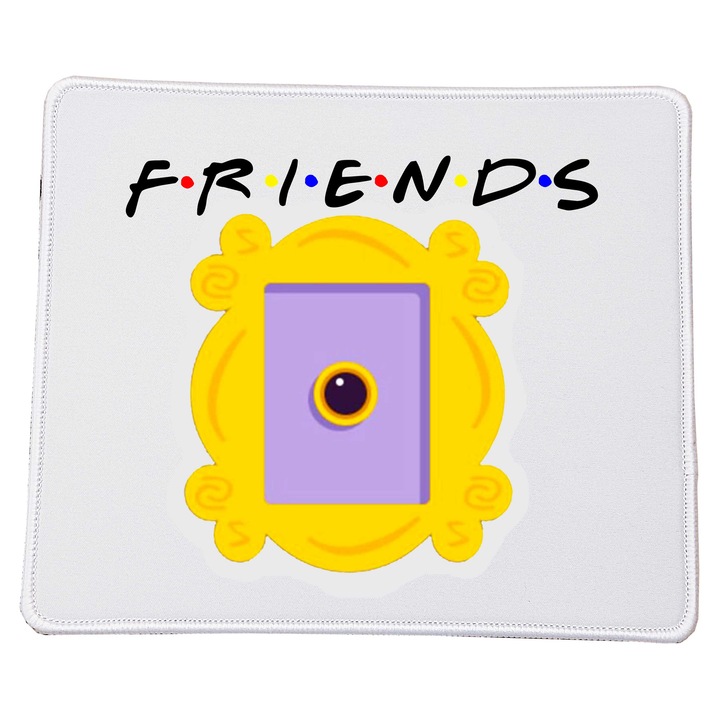 Mousepad Friends TV Series No.20, 23x20cm, suprafata imprimata de calitate, baza din cauciuc antiderapant