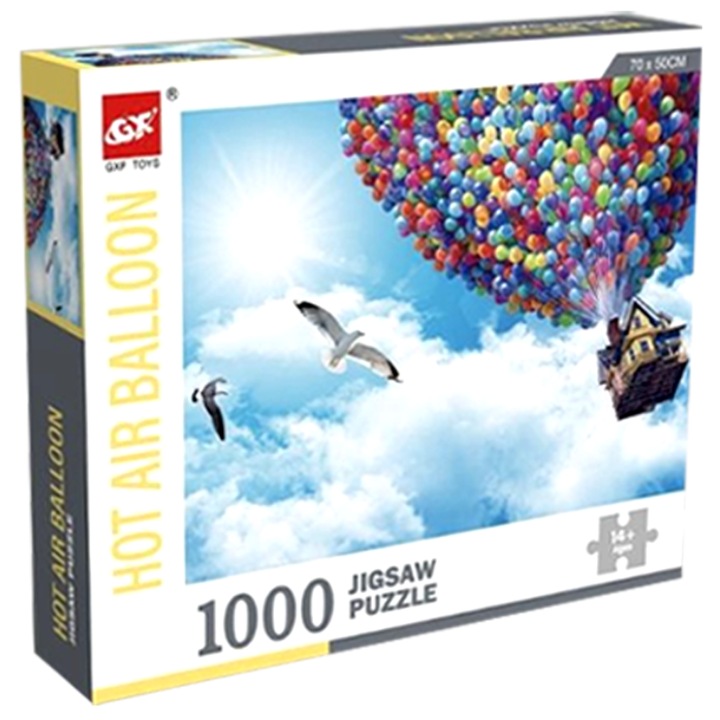 Puzzle 1000 darabos, Loka®, Hőlégballonok, Tájkép, Méretek 50x70 cm, 14+