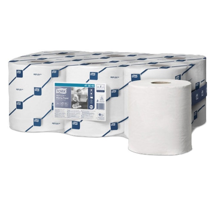 Rola prosoape hartie cu derulare centrala, 1 strat, 857 portii, 300m, Tork Reflex M4 473242 . Pret/bucata