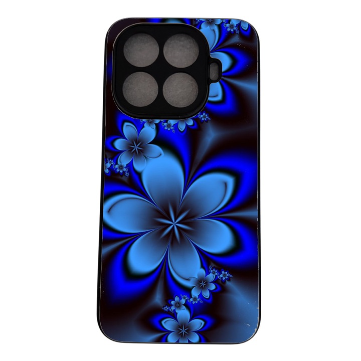 Премиум калъф, съвместим с Xiaomi 15T Pro, Blue Flower Style