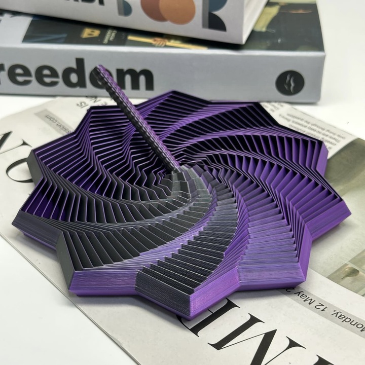 Jucărie interactivă decompresie, model stea 3D, multicolor, 11 cm