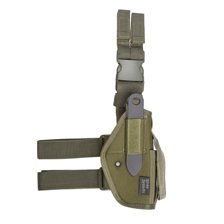 Theke pistoliu ASG, verde OD, dimensiuni variate, pentru M92, G17/18, STI, CZ, Steyer, Bersa.