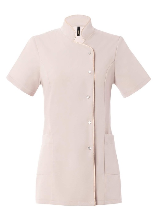 Sacou dama, Axon, Maneca scurta, Poliester/Rayon, Bej