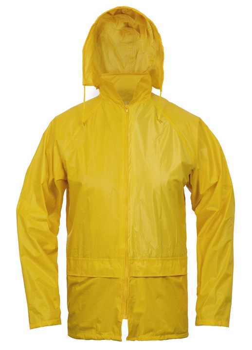 Geaca de ploaie, impermeabila, galben