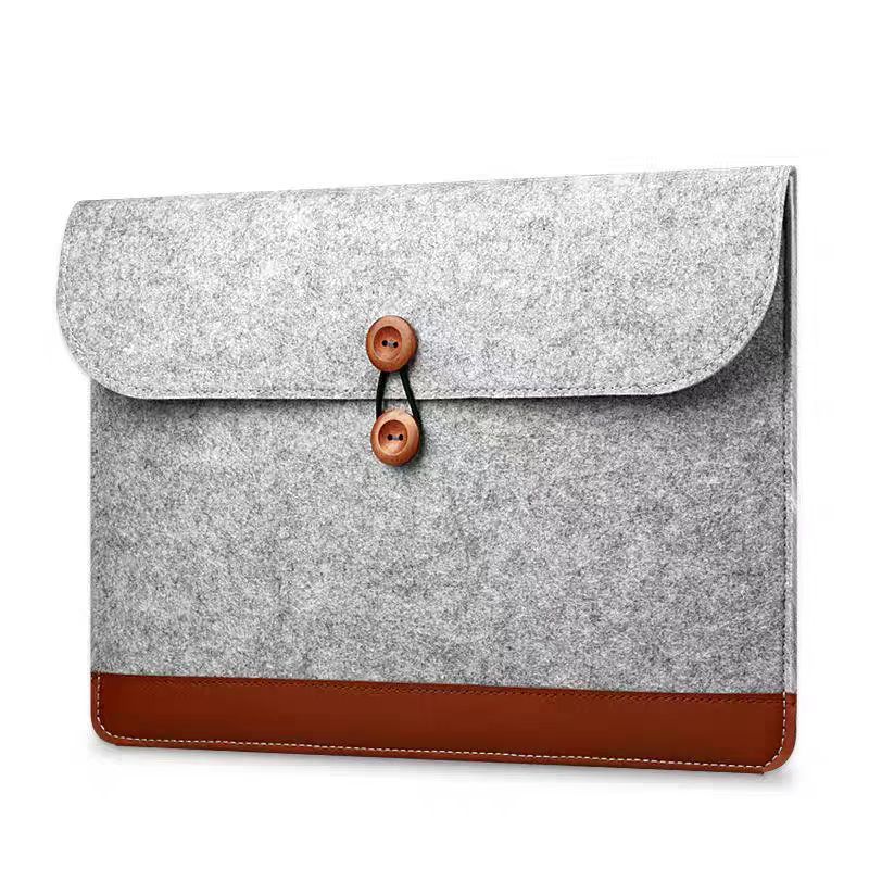 Geantă multfuncțională pentru laptop 12 inch, din felt, gri, rucsac
