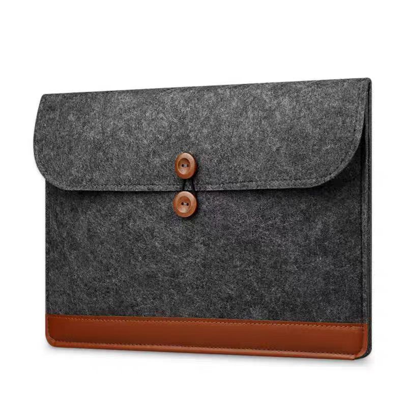 Husă laptop 12 inch, din felt, antiscot, negru, rucsac