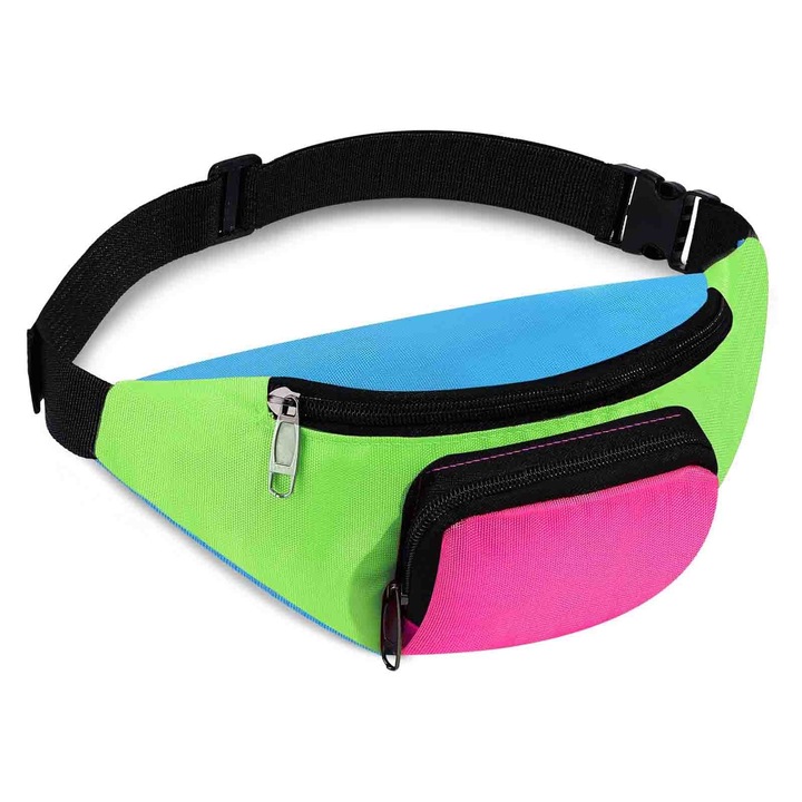 Asskanaer sporttáska, vízálló, unisex, többszínű, 30x13x1cm, 2 zsebbel