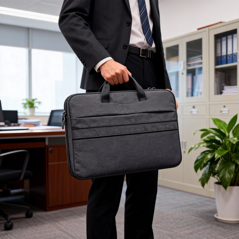 Husă laptop, compartiment padded, gri deschis, 15.6 inch