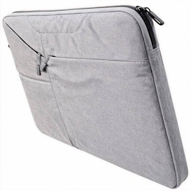 Husă laptop, compartiment padded, gri deschis, 15.6 inch