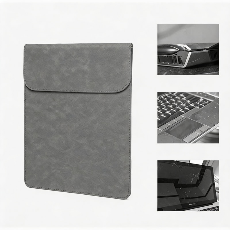 Husă Protectorie Laptop 13.3 inch, Antisoc, Ușoară, Gri închis
