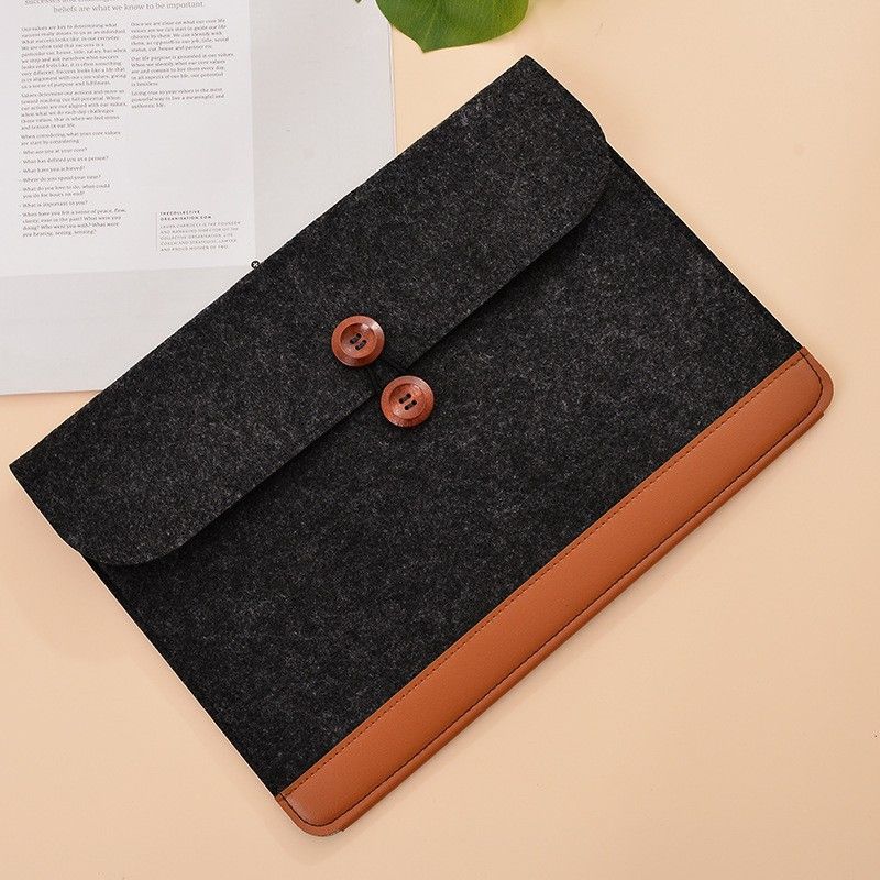 Husă laptop 12 inch, din felt, antiscot, negru, rucsac