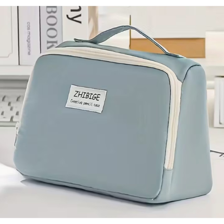 Nagy kapacitású multifunkcionális tolltartó, kreatív írószer rendszerező és tolltartó, rekeszes kozmetikai táska