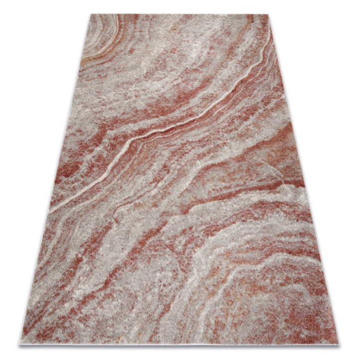 Covor DYWANY ŁUSZCZÓW FUSION 9776 bej / teracota - Abstract, modern, 80x150 cm