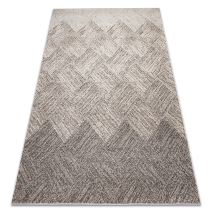 Covor DYWANY ŁUSZCZÓW FUSION 9775 bej / maro - Geometric, modern, abstract, 280x370 cm