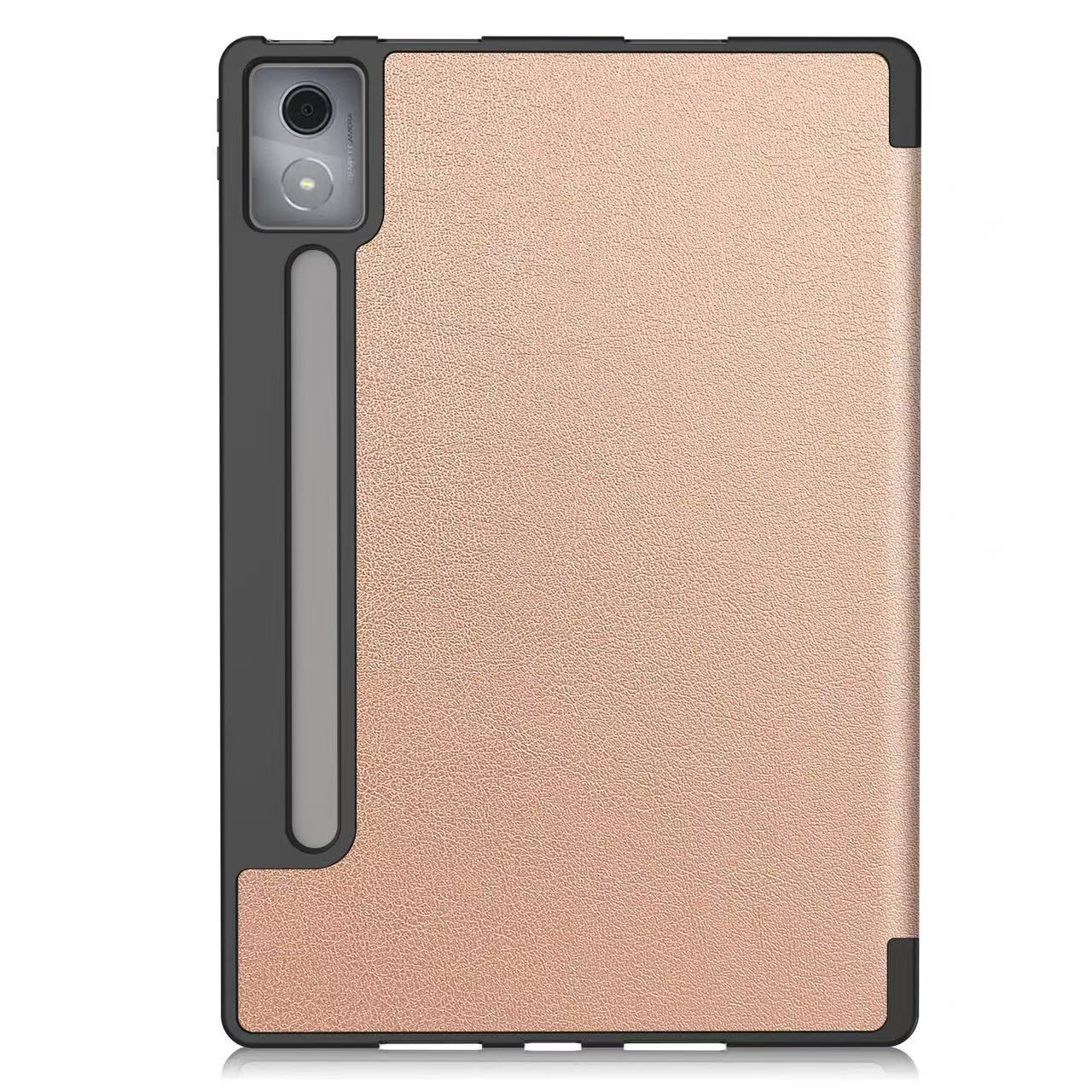 Husa Smart Cover Omelivon, Tri-fold, TPU Flexibil, Roz Auriu, 12.7 inch