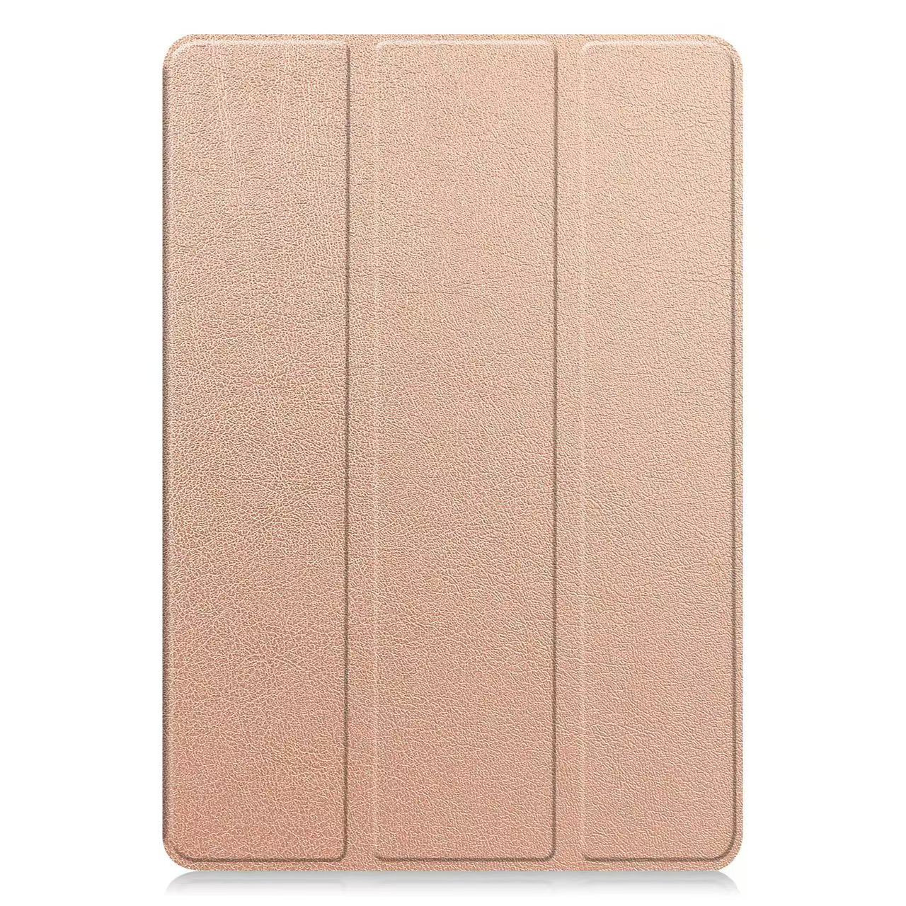 Husa Smart Cover Omelivon, Tri-fold, TPU Flexibil, Roz Auriu, 12.7 inch