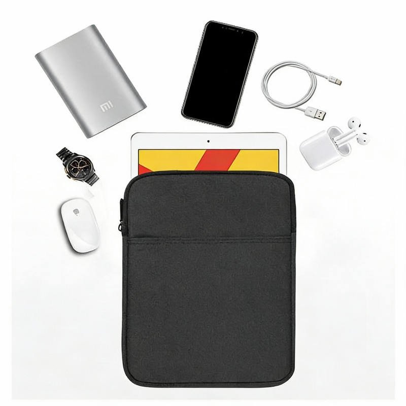 Husa Tableta 11 inch, Protectie Antishoc, Compartiment Extra, Albastru inchis