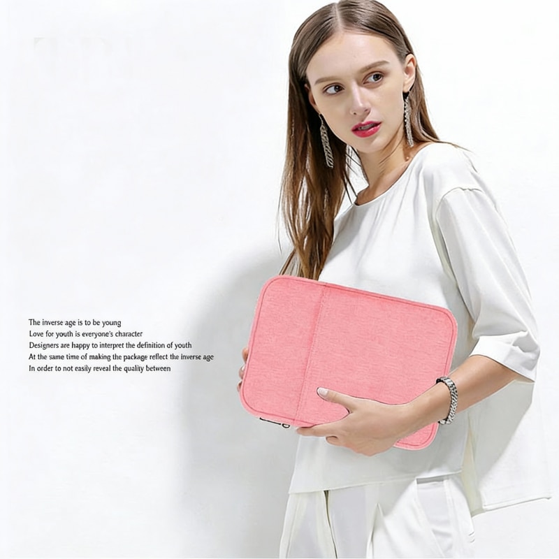 Husa Tableta 10 inch, Protectie Antishoc, Compartiment Extra, Roz