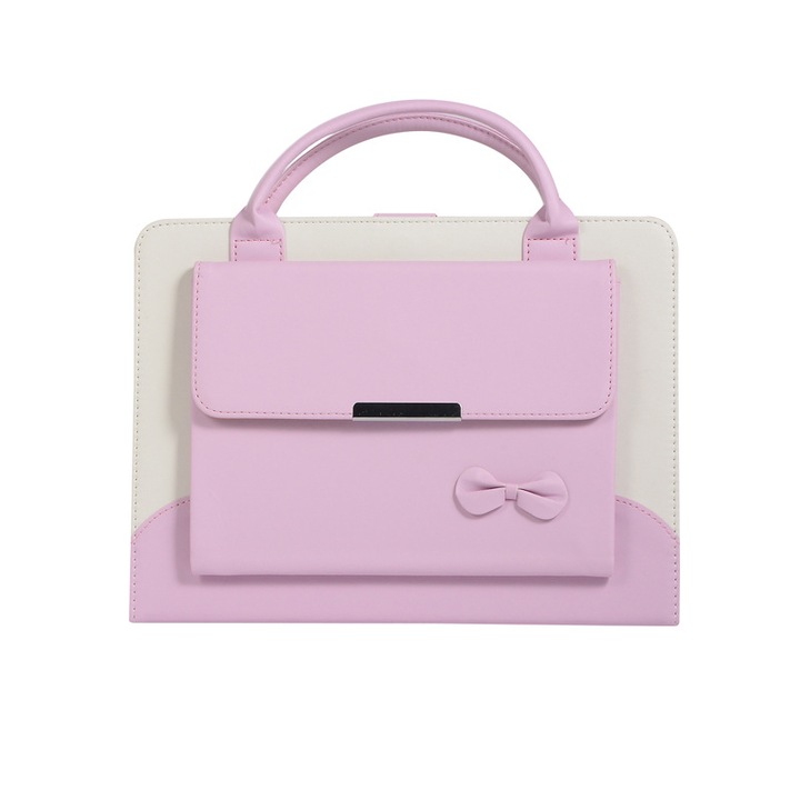 Tabletta tok 10 hüvelykes, rózsaszín, tartós, zárral