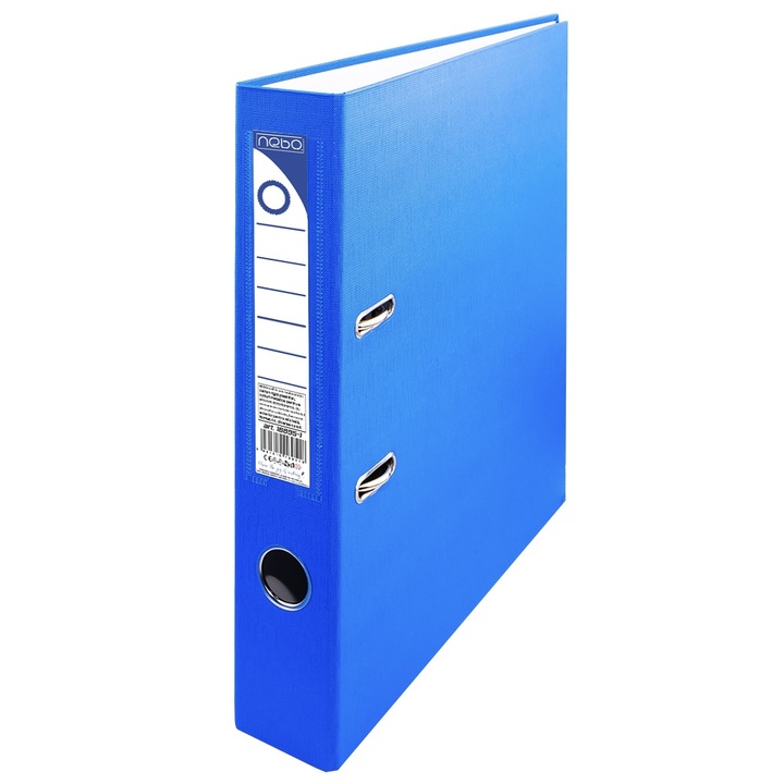 Biblioraft plastifiat, albastru inchis, 5 cm - NEBO