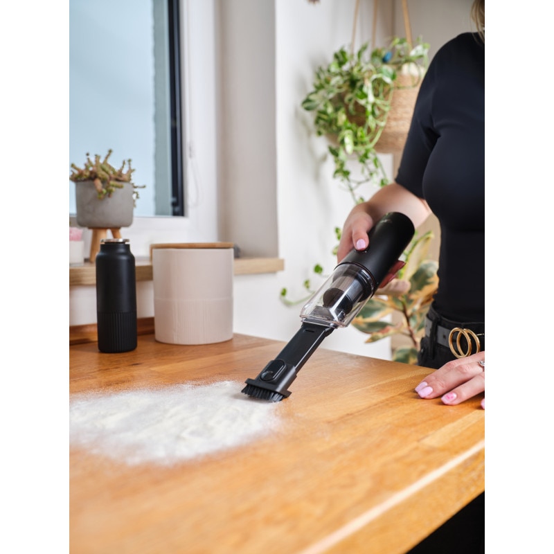 Aspirator fara fir ETA HANDY GO 0253 90000, motor BLDC digital, 65 W, Li-Ion 7, 2 V, 2600 mAh, 85 ml, negru