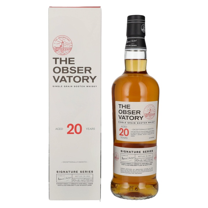 Whisky The Observatory 20 Ani Single Grain Signature Series, 40% Vol., 0.7l, in Giftbox