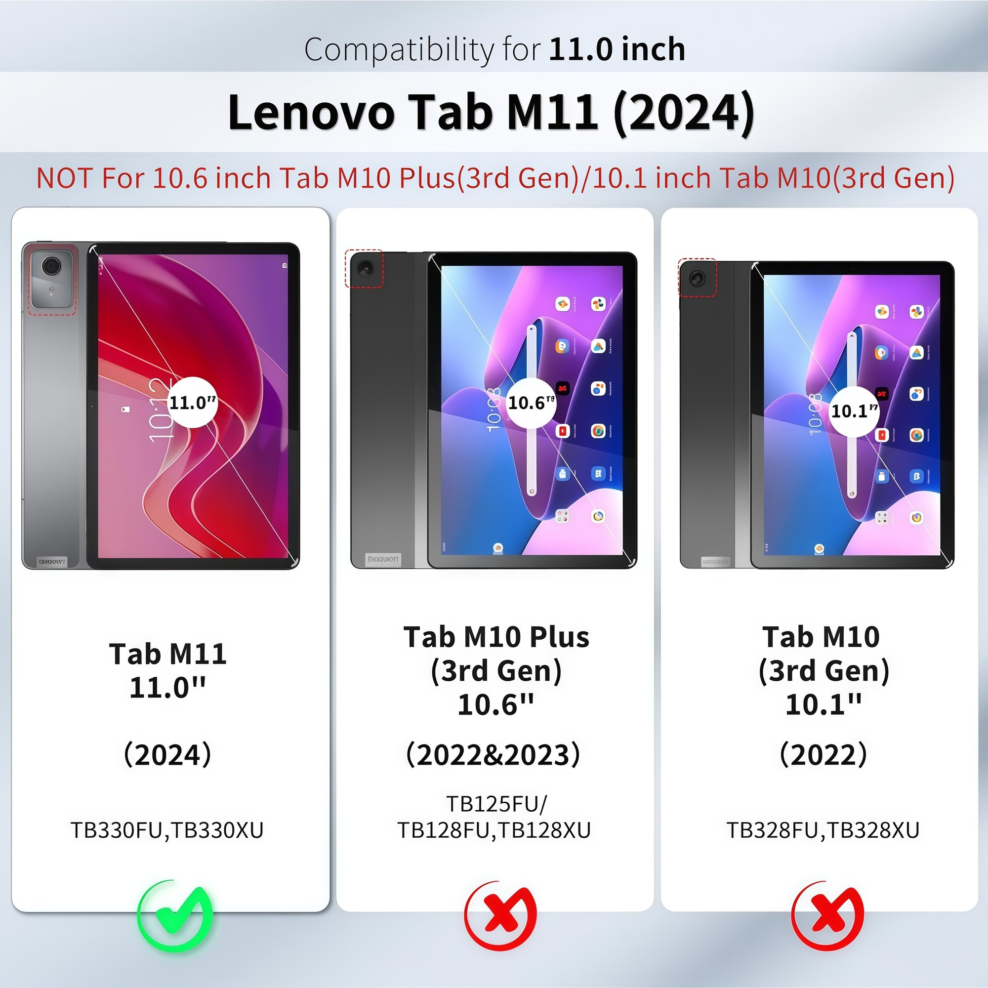 Husa Smart Cover Omelivon pentru Lenovo Tab M11, Stand Pliabil tip Y, Spate Transparent, Negru, 11 inch