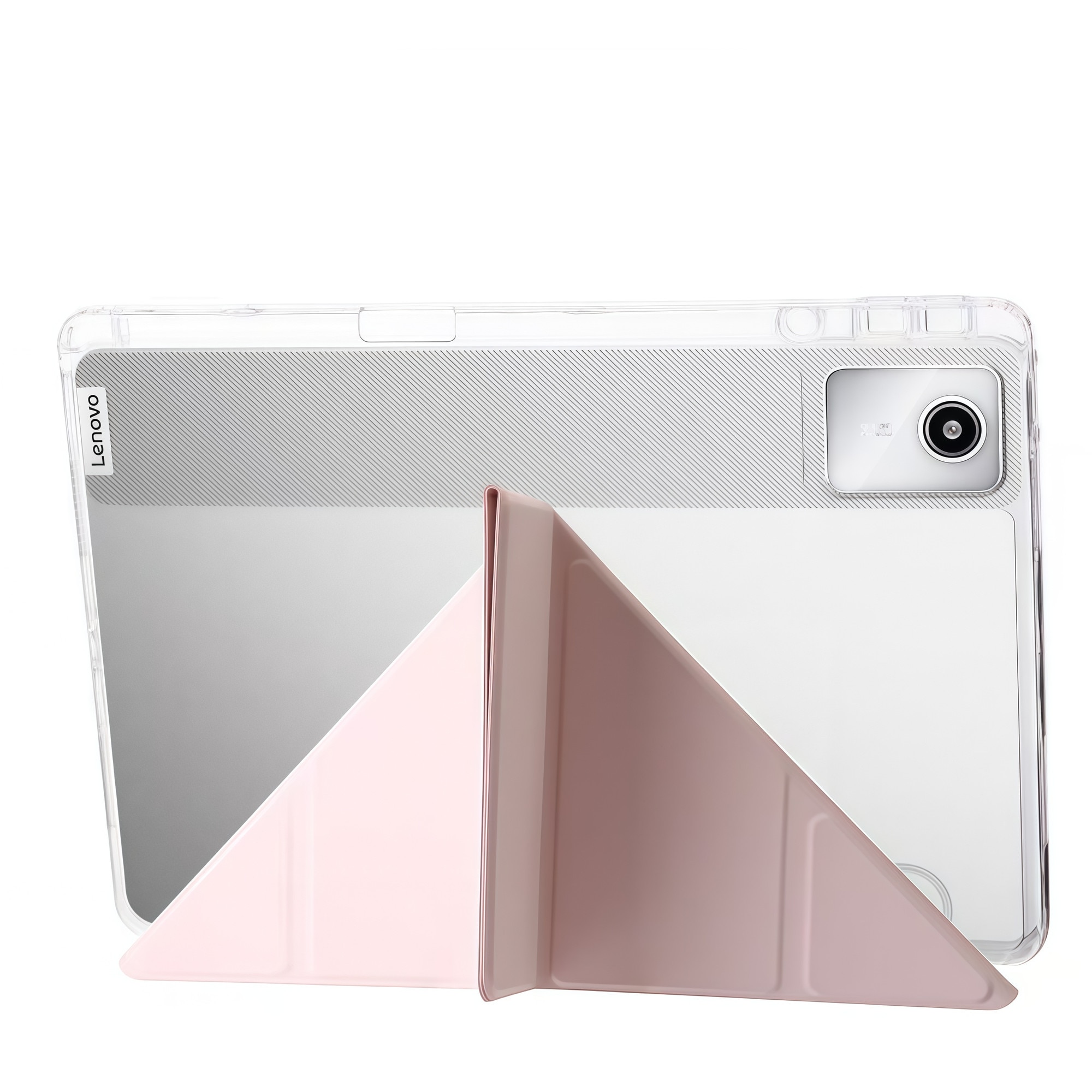 Husă Smart Cover Omelivon pentru Lenovo Tab M11, Pliabil tip Y, Transparent, Roz, 11 inch