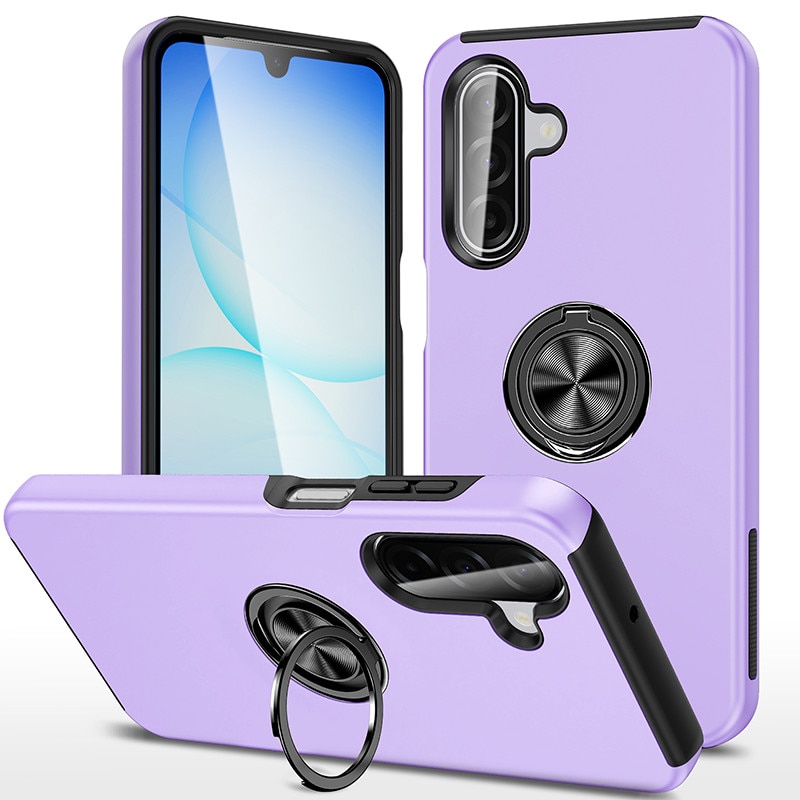 Husa Subtire Magnetica cu Inel compatibila cu Samsung Galaxy A37, Antiglont, Violet