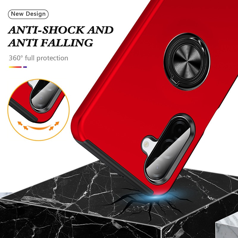 Husa telefon compatibila cu Samsung Galaxy A57, Subtire, Magnetica, Culoare Rosu aprins