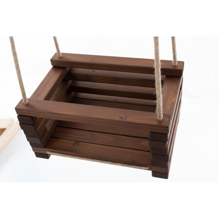 Детска люлка Lemnart SD, Дърво, Шоколад