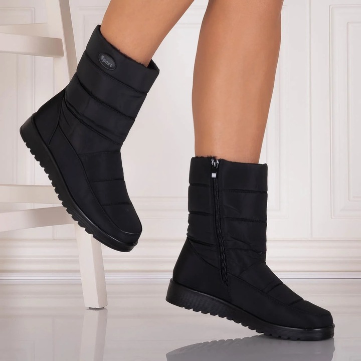 Cizme Dama Imblanite Negre din Fas Ramola, 42