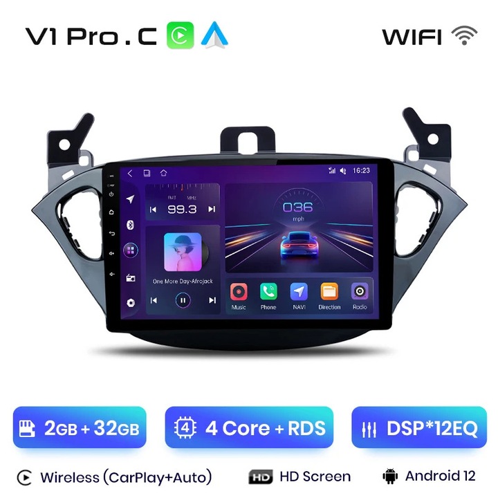 Radio auto V1 Pro C, 9 inch, 2G RAM, 32G