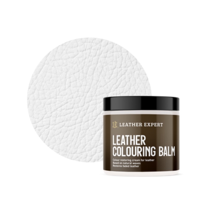Balsam Colorant Piele Leather Expert Balm, Fehér, 250ml
