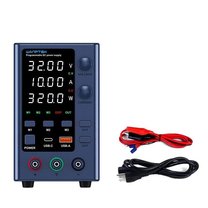 Захранващ блок DC, EPS3210, 32V, 10A, 300W, двоен дисплей