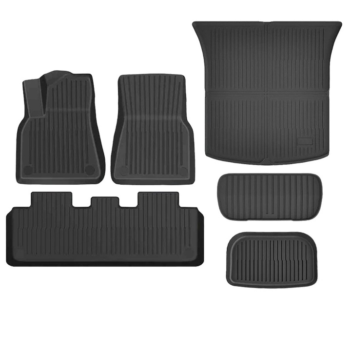 Huse auto, Cargo liner, protectie spate, 6PCS, TPE, negru