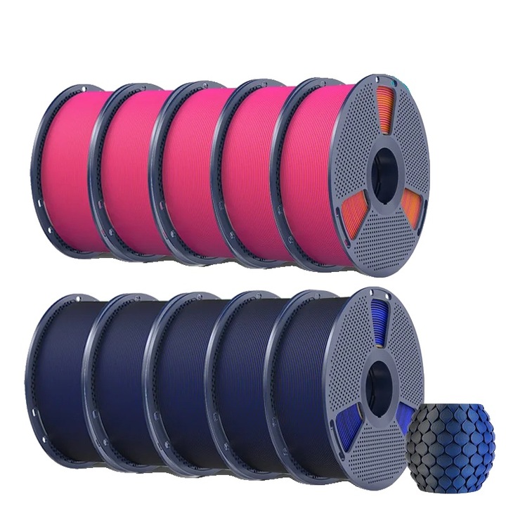 Filament PLA, 330m, 1.75mm, Tangle-Free, 5BKBL 5ORRD