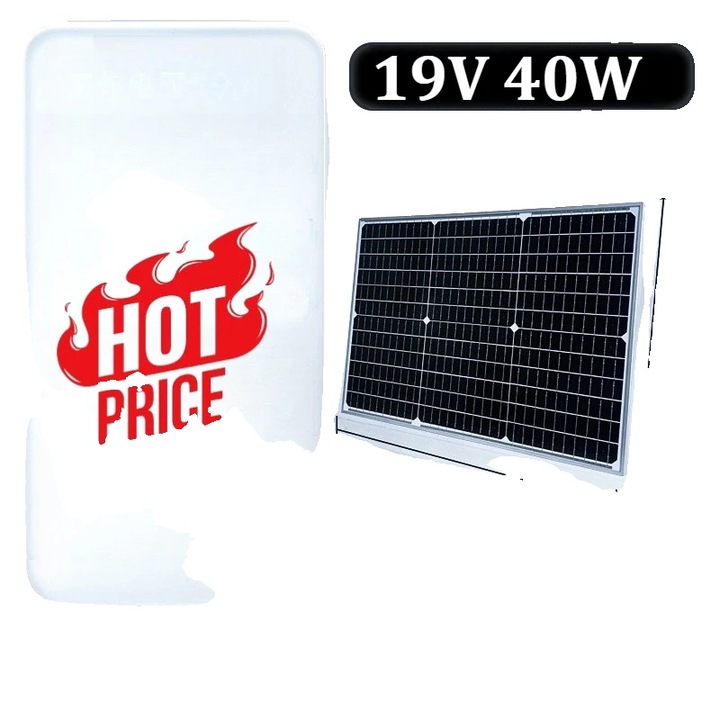 Panou solar, 19V 40W, eficienta mare, design portabil si flexibil, 1 panou